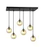 Emibig Colgante De Luz Cosmo Acero Negro | Apta para 6x E14 - Max 10W