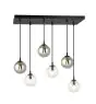 Emibig Colgante De Luz Cosmo Acero Negro | Apta para 6x E14 - Max 10W