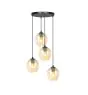 Emibig Colgante De Luz Istar Acero Negro | Apta para 4x E27 - Max 10W