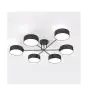 Emibig Luz de techo Maga Acero Negro | Apta para 6x E14 - Max 10W