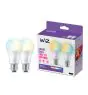 Paquete dúo 2x WiZ Smart LED E27 Pera Mate 8W 806lm | Mejor Reproducción De Color - Regulable - Reemplazo 60W