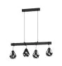 Eglo Colgante De Luz Townshend 7 Acero Madera Negro | IP20 - Apta para 4x E27 