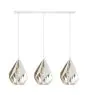 Eglo Colgante De Luz Carlton 1 Acero Blanco Oro | IP20 - Apta para 3x E27 