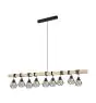 Eglo Colgante De Luz Townshend 5 Acero Madera Negro | IP20 - Apta para 9x E27 