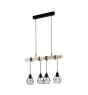 Eglo Colgante De Luz Townshend 5 Acero Madera Negro | IP20 - Apta para 4x E27 
