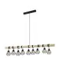 Eglo Colgante De Luz Townshend 5 Acero Madera Negro | IP20 - Apta para 9x E27 