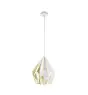 Eglo Colgante De Luz Carlton 1 Acero Blanco Oro | IP20 - Apta para 1x E27 