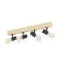 Eglo Luz de techo Townshend 3 Madera Acero Negro | IP20 - Apta para 4x E27 