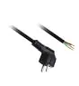 Schuko Cable De Alimentación Con En Ángulo Enchufe 3x 0,75 5m Negro