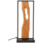 Brilliant Lámpara De Mesa Chaumont Aluminium Metal Madera Negro 8W 940lm - 830 Luz Cálida