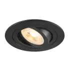 SLV New Tria 75 Foco Aluminium Negro Esférica | Recorte 75mm - Apta para 1x GU10 