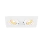 SLV New Tria 155 Foco Aluminium Blanco Cuadrado | Apta para 2x GU10 
