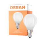 Osram LED Classic LED E14 Pera Con Filamento Mate 1.2W 255lm - 840 Blanco Frio | Reemplazo 25W