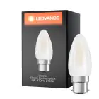 Ledvance Classic Performance LED Bulbo B22d Vela con Filamento Mate 4W 470lm - 827 Luz muy Cálida | Reemplazo 40W