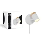 D'Lite Luz De Pared Beitem Mate Blanco FSC Madera | Apta Para 1x GU10