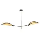 Emibig Luz de techo Lotus Acero Negro | Apta para 2x E14 - Max 10W