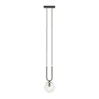 Emibig Colgante De Luz Glam Acero Negro | Apta para 1x E14 - Max 10W