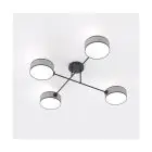 Emibig Luz de techo Maga Acero Gris | Apta para 4x E14 - Max 10W