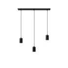 Calex Retro Colgante De Luz Cordset Rectangular Metal Negro  |incl. cable 2 Metro - Apta para 3xE27