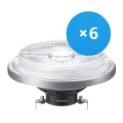 Multipack 6x Philips MASTER Foco LED Reflector G53 AR111 20W 1270lm 45D - 930 Luz Cálida | Mejor reproducción de color - Regulable - Reemplazo 100W
