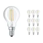 Multipack 10x Ledvance Classic LED E14 Pera con Filamento Clara 4.2W 470lm - 927 Luz muy Cálida | Mejor reproducción de color - Regulable - Reemplazo 40W