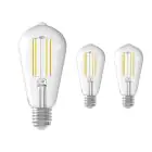 Multipack 3x Calex Smart Tuya Wifi E27 Edison con Filamento 7W 806lm - 818-830 Ajustable Blanco | Regulable - Reemplazo 60W