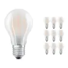Multipack 10x Ledvance Classic LED E27 Pera con Filamento Mate 7.5W 1055lm - 827 Luz muy Cálida | Reemplazo 75W
