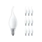 Multipack 10x Philips Corepro LED Vela E14 Doblado-tip Mate 2.2W 250lm - 827 Luz Muy Cálida - Reemplazo 25W