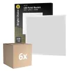Multipack 6x Bright Choice Panel LED Backlit 36W 3240lm - 840 Blanco Frio | 60x60cm - UGR 