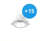Multipack 15x Noxion Downlight LED Apollo 9W 1100lm 60D - 830 Luz Cálida | 145mm - Recorte 120mm - UGR 