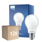 Multipack 12x Philips Master LED E27 Pera Con Filamento Mate 10.5W 1521lm - 922-927 Dim To Warm | Mejor Reproducción De Color - Regulable - Reemplazo 100W
