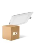 Multipack 6x Ledvance Downlight LED Slim Cuadrado SQ210 18W 1530lm 120D - 840 Blanco Frio 