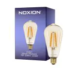 Noxion LED E27 Edison Con Filamento Ámbar 7W 630lm - 822 Luz Muy Cálida | Regulable - Reemplazo 50W