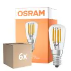 Multipack 6x Osram LED Special E14 Tubular Bulbo T26 Con Filamento Clara 2.8W 250lm - 827 Luz Muy Cálida | Regulable - Reemplazo 25W