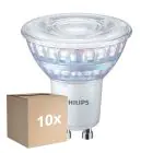 Multipack 10x Philips MASTER Value Foco LED GU10 PAR16 5.5W 575lm 36D - 927 Luz Muy Cálida | Mejor Reproducción De Color - Regulable - Reemplazo 80W