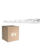 Multipack 6x Ledvance Pantalla LED Estanca Prueba De Vapor 46W 5750lm - 830 Luz Cálida | 150cm