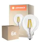 Multipack 6x Osram LED Superstar E27 Globe G95 Con Filamento Clara 11W 1521lm - 927 Luz Muy Cálida | Mejor Reproducción De Color - Reemplazo 100W
