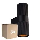 Multipack 6x Nordlux Kyklop Luz De Pared Aluminium Negro Up & Down | Apta para 2x GU10