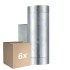 Multipack 6x Nordlux Tin Luz De Pared Brushed Aluminium | Apta para 2x GU10