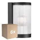 Multipack 6x Nordlux Coupar Luz De Pared Aluminium Negro | IP54 - Apta para E27