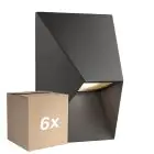 Multipack 6x Nordlux Pontio Luz De Pared Aluminium Negro | IP54 - Apta Para 1x GU10