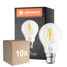 Multipack 10x Ledvance Classic Performance LED Bulbo B22d Pera con Filamento Clara 4W 470lm - 827 Luz muy Cálida | Reemplazo 40W
