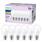 Multipack 6x Philips Bulbo LED E27 Pera Mate 7W 806lm - 827 Luz Muy Cálida