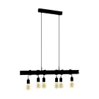 Eglo Colgante De Luz Townshend 6 Acero Negro | IP20 - Apta para 6x E27 