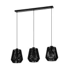Eglo Colgante De Luz Persley Acero Negro | IP20 - Apta para 3x E27 