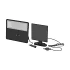 Eglo Luz De Pared Panettieri Solar Negro 8W 1600lm - 840 Blanco Frio | IP65 - Sensor De Movimiento